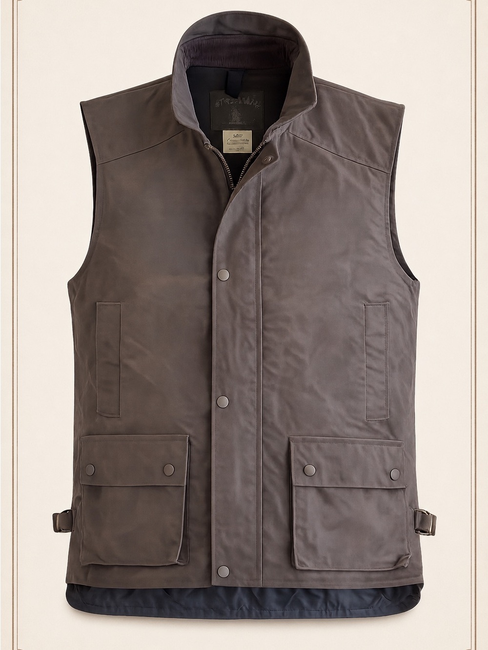 Vintage Stockman Oilskin Waxed Vest | Large | Australian Outback Field Vest